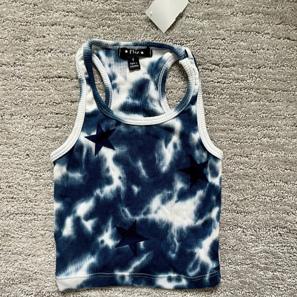 Flowers by Zoe Tie Dye star crop top, NWT size 4